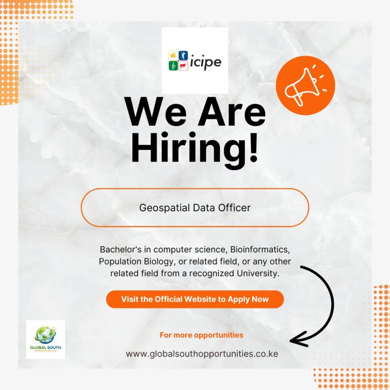 International Centre of Insect Physiology and Ecology (icipe) is Hiring Geospatial Data Officer