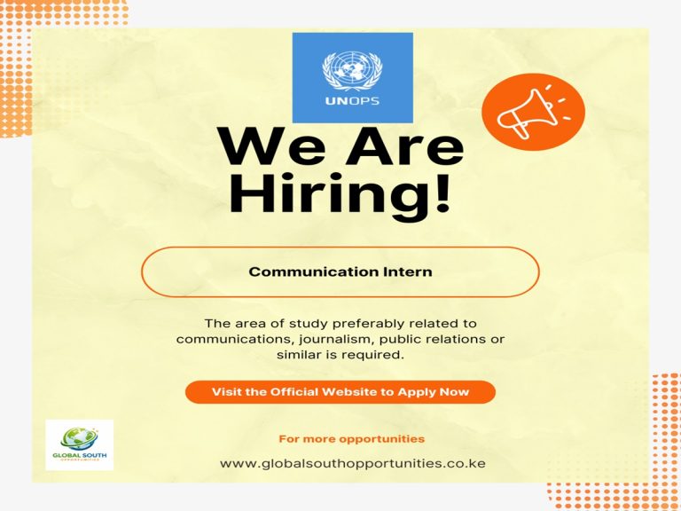 United Nations Office for Project Services (UNOPS) is Hiring a Communication Intern
