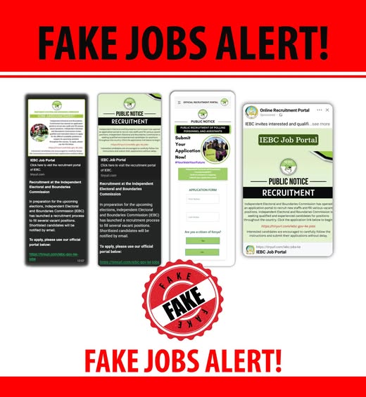 Fake Job Ads Targeting Job Seekers Circulate Online, IEBC Issues Urgent Warning