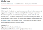 Talk to Loop is Hiring a Moderator (Salary: USD 1,200) Talk to Loop is Hiring a Moderator (Salary: USD 1,200)