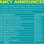 32 Vacancies Open at The Independent Policing Oversight Authority (IPOA)