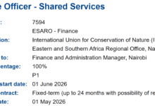 IUCN seeks a Finance Officer - Shared Services in Nairobi. P1 grade, fixed-term 24 months. CPA/ACCA Level II required. 5 years experience. Apply by May 1, 2026.. IUCN Hiring: Finance Officer, Shared Services, Nairobi, Kenya