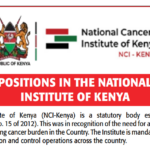 Job Vacancies at the National Cancer Institute of Kenya (NCI-Kenya) – April 2026