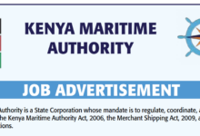 Kenya Maritime Authority (KMA) Job Vacancies 2026 - Application Deadline: May 11, 2026